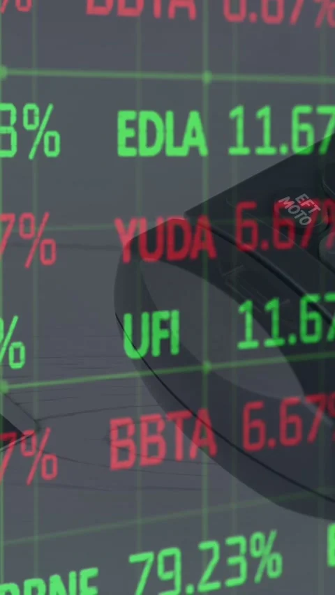 Animation of financial data processing over payment terminal Stock Footage 323248339