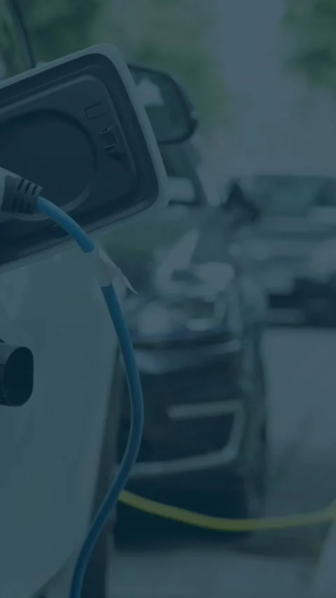 Animation of financial data processing over refueling car Stock Footage 324434403