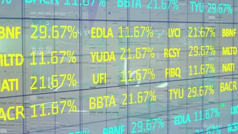 Animation of financial data processing over cardboard boxes on conveyor belt Stock Footage 327897724