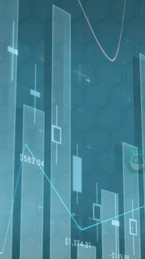 Animation of financial data processing over grey background Stock Footage 341659637