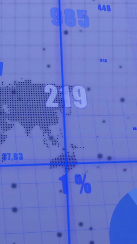 Animation of financial data processing over world map and globe on white Stock Footage 341659859