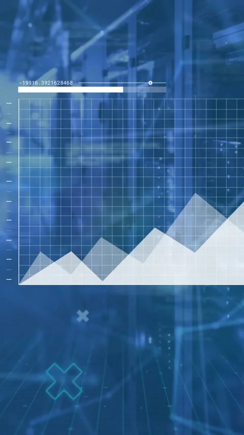 Animation of financial data processing over computer severs Stock Footage 341956139