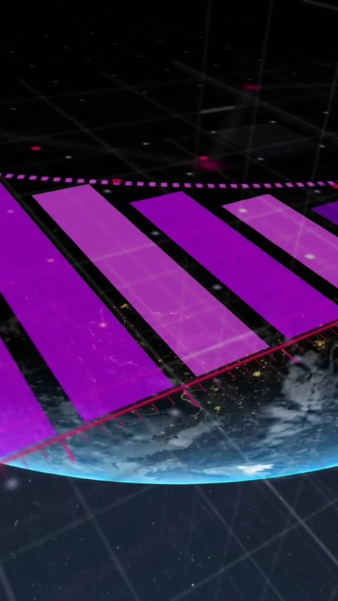 Animation of financial data processing over globe Stock Footage 342010795