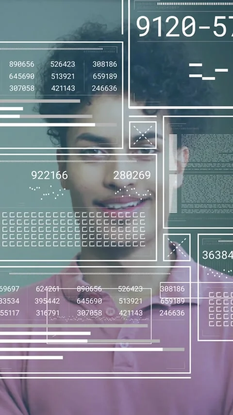 Animation of financial data processing over businessman in office Stock Footage 342806073