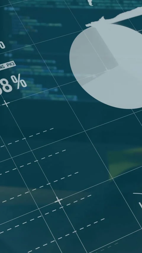 Animation of financial data processing over man in office Stock Footage 342812038