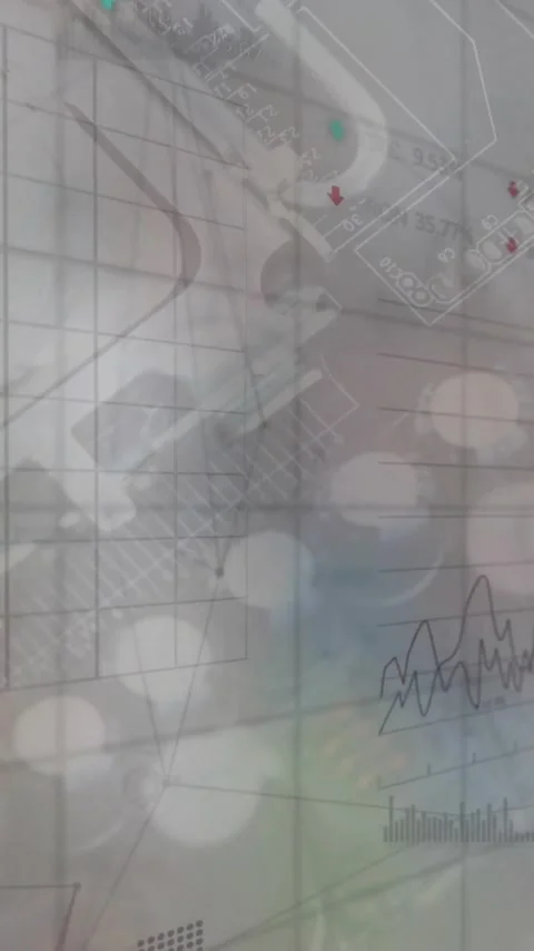Animation of financial data processing over computer server Video stock 343720913