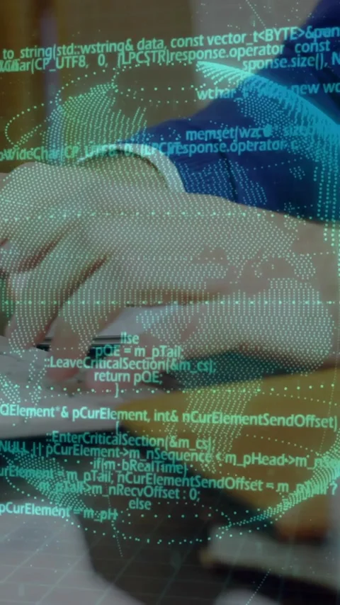 Animation of financial data processing over caucasian man using computer Stock Footage 343901895