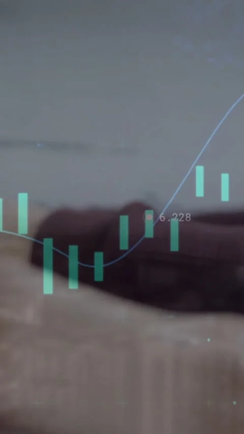 Animation of financial data processing over diverse business people using Stock Footage 343901910