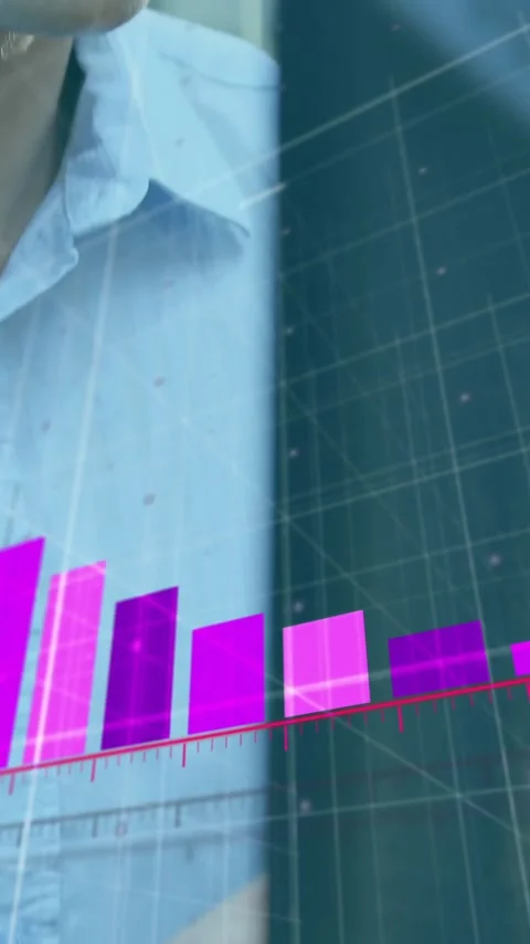 Animation of financial data processing over caucasian businessman using phone Stock Footage 343919286