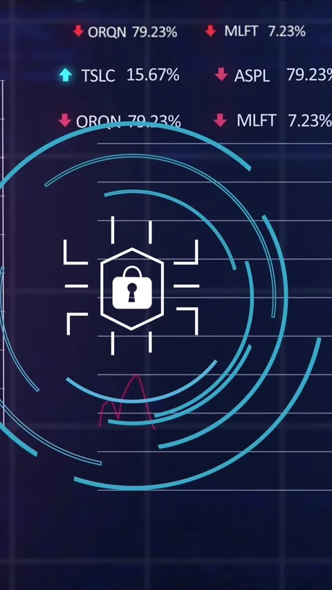 Animation of financial data processing over padlock icon Stock Footage 344244162