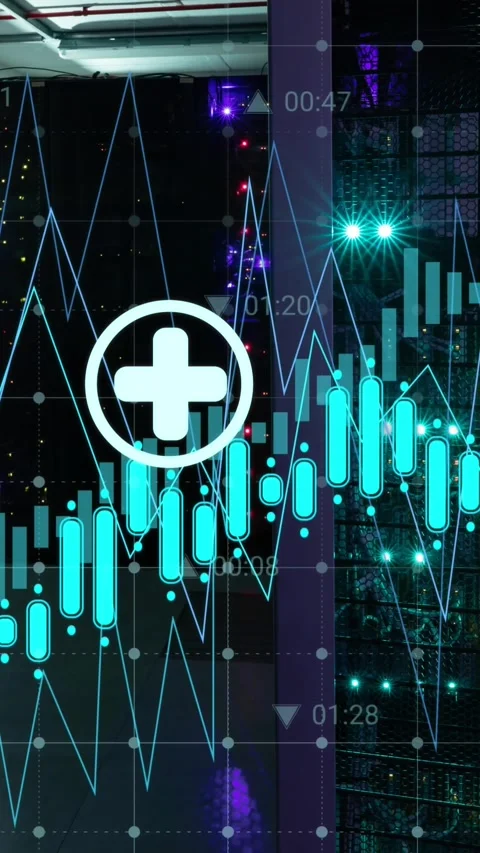 Animation of financial data processing over computer servers Stock Footage 344369667