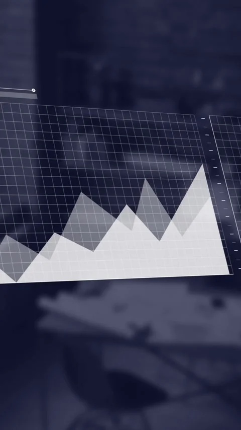 Animation of financial data processing over empty room in office Stock Footage 344370267