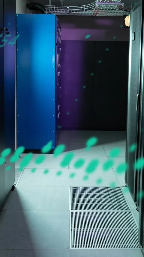 Animation of financial data processing over computer servers Stock Footage 344402655