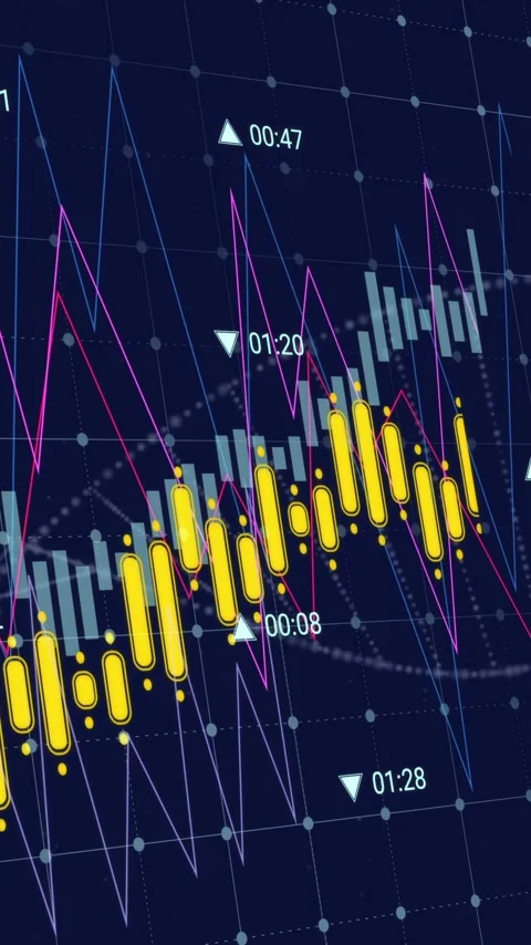 Animation of financial data processing over dna strand on black background Stock Footage 344595817