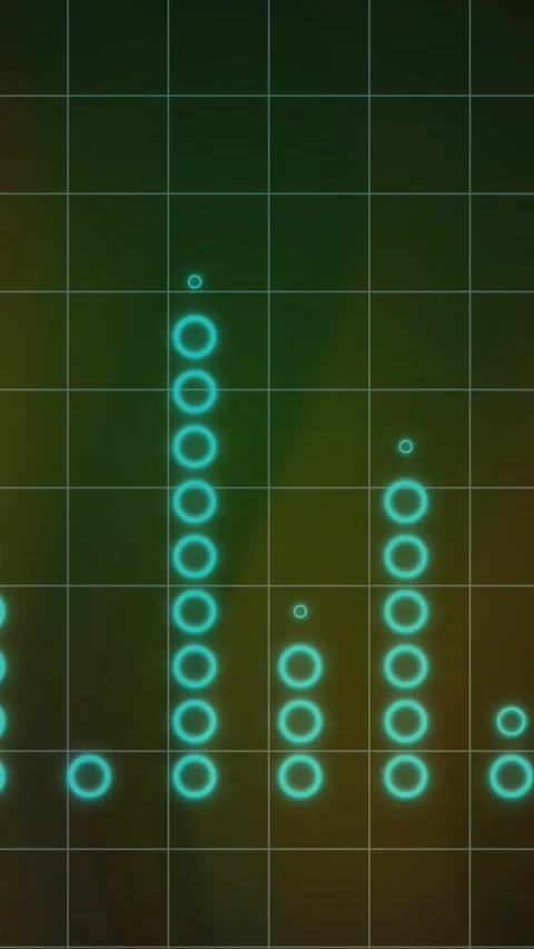Animation of financial data processing over grid Stock Footage 344636061