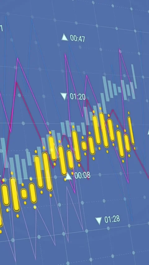 Animation of financial data processing over blue background Stock Footage 344636062
