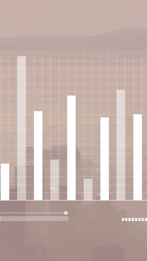 Animation of financial data processing over cityscape Stock Footage 344693265