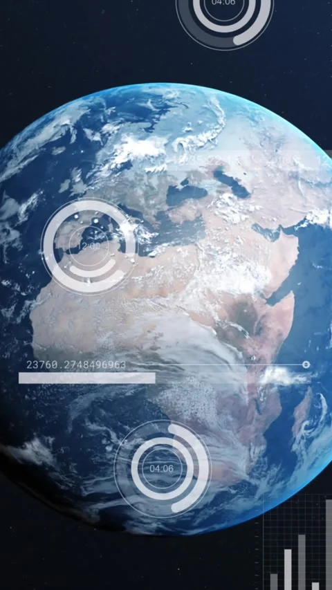 Animation of financial data processing over globe Stock Footage 344693882