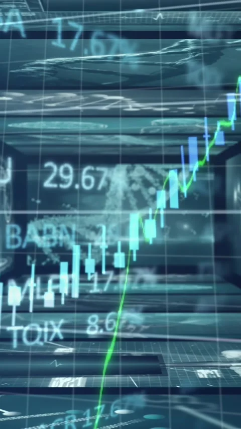 Animation of financial data processing over multiple screens with medical data Stock Footage 344722684