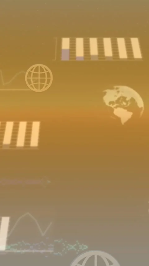 Animation of financial data processing over dark background Stock Footage 344745752
