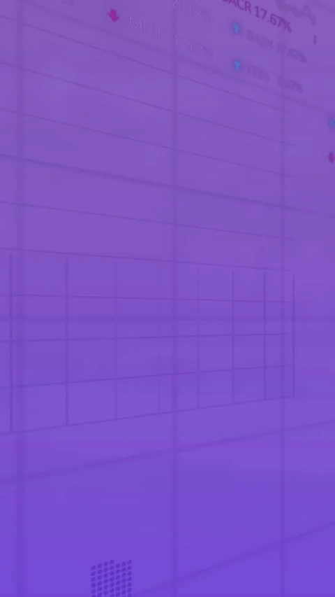 Animation of financial data processing over purple background Stock Footage 344765891