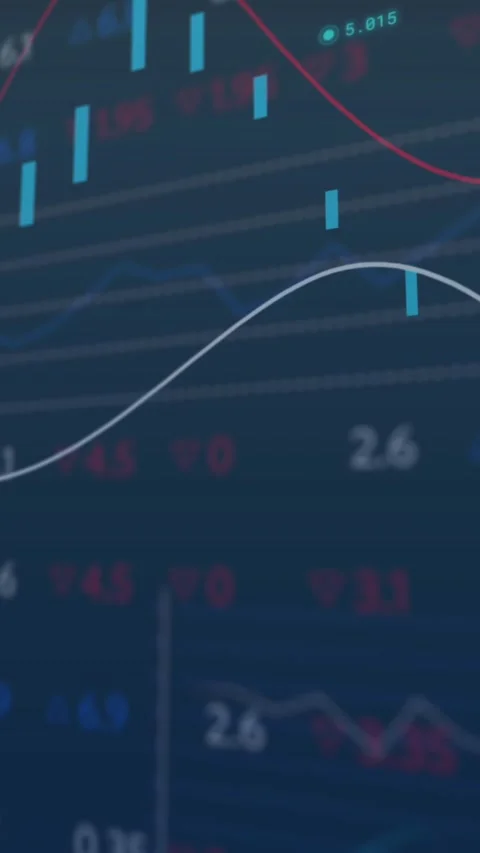 Animation of financial data processing over dark background Stock Footage 344774856