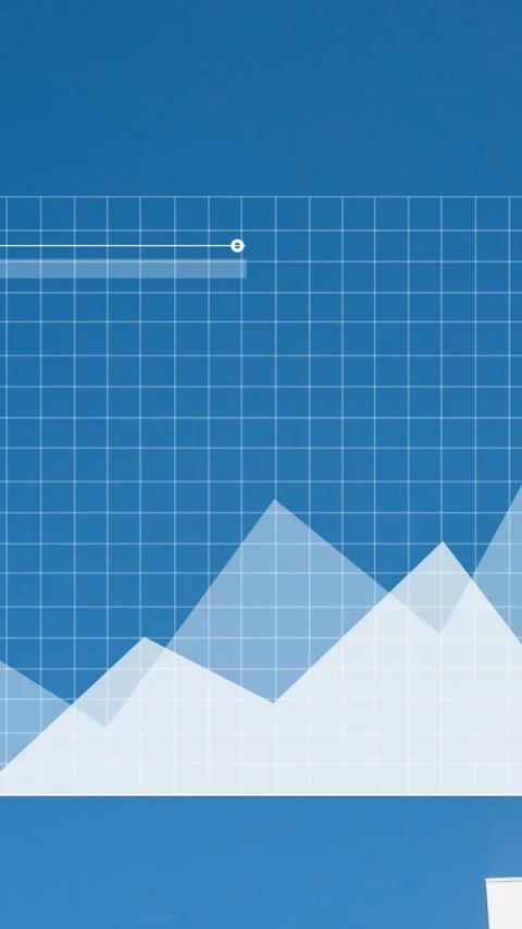 Animation of financial data processing over building and sky Stock Footage 344783261