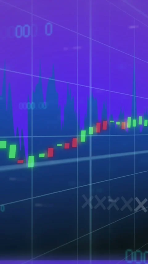 Animation of financial data processing over purple background Stock Footage 344783376