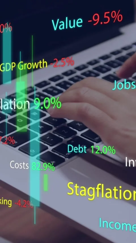 Animation of financial data processing over caucasian woman using laptop Stock Footage 344783482