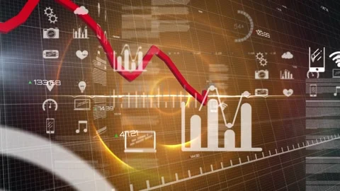 Animation of financial data processing w... | Stock Video | Pond5