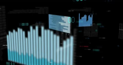 Animation of financial graphs and data o... | Stock Video | Pond5
