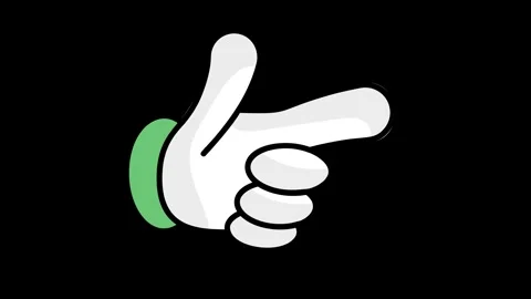 Animation finger of the left hand pointing at the forward Stock Footage 306825284