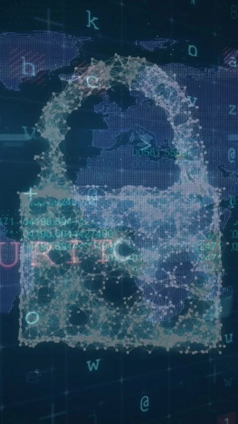 Animation of fingerprint bionic security system over blue landscape with diverse 스톡 동영상 321039538