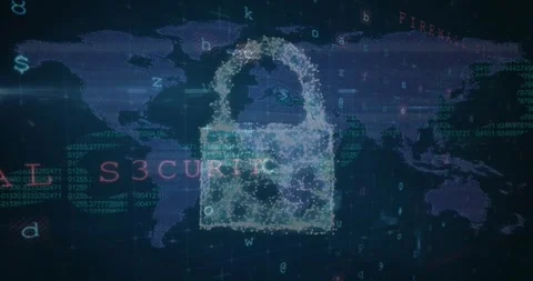 Animation of fingerprint bionic security system over blue landscape with diverse 스톡 동영상 330776491