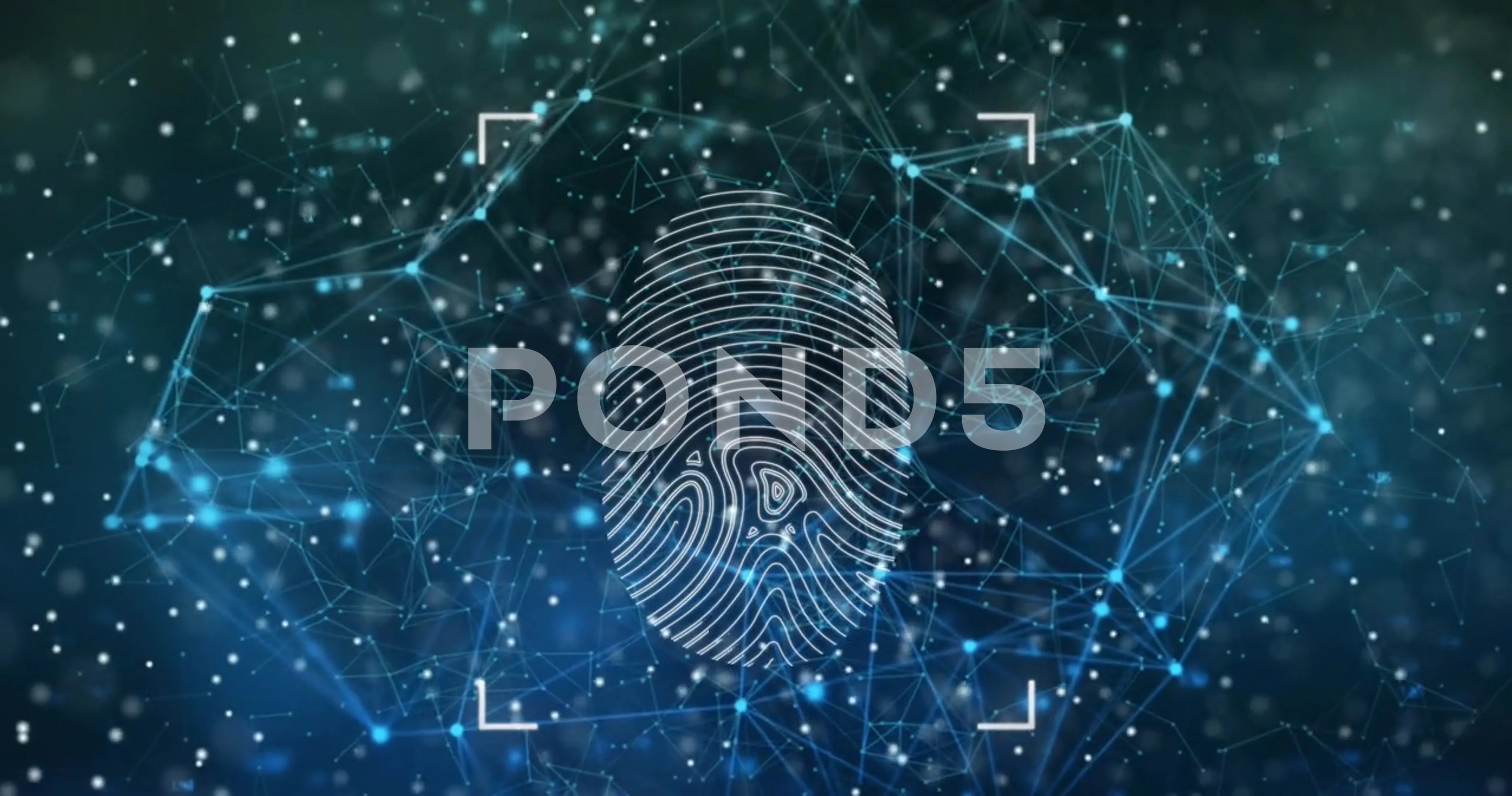 Animation of fingerprint with rotating d... | Stock Video | Pond5