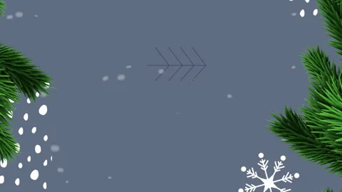 Animation of fir tree branches over christmas tree pattern Stock Footage 313338272