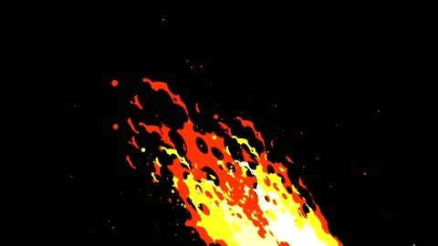 Animation of Fire Burning, Cartoon Fire animation. Video stock 167825863
