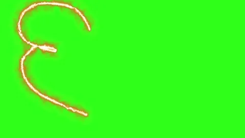 Animation with fire line. Heart style for valentine&amp;#039;s day, green screen Stock Footage 328322207