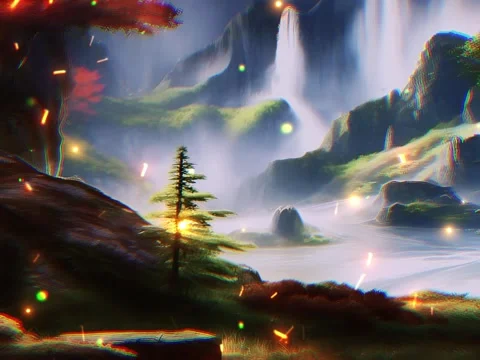 Animation Of Fireflies Flying In Forest Stock Video Pond5