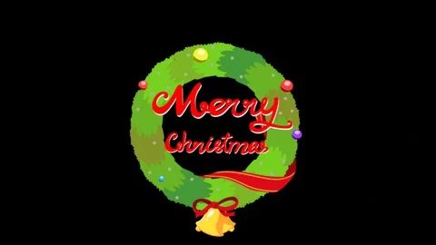 Animation Fireplace and gift box On a black background Stock Footage 128627627