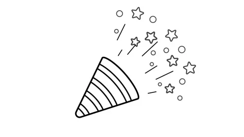 Animation with firework. Holiday icon for logo. Stock Footage 165696582