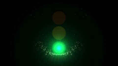 Animation of fireworks exploding and traffic lights flashing red on dark Stock Footage 125835031