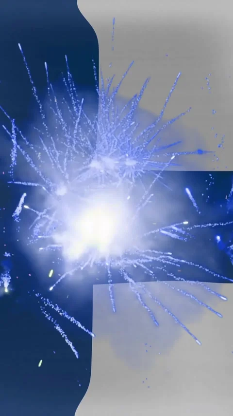 Animation of fireworks exploding over flag of finland 動画素材 343824330