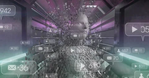 Animation of first composition of exploding first man working in warehouse 動画素材 327584803