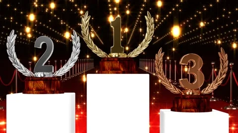 Animation of first, second and third pla... | Stock Video | Pond5