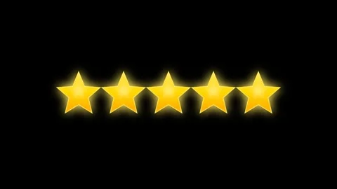 Animation of Five Star Rating Motion for User Feedback. Видео 336611671