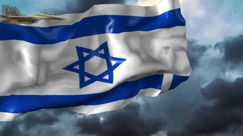 Animation of the flag of Israel. Stock Footage 255288826