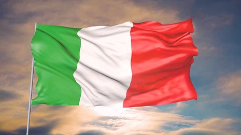 Animation of the flag of the state of Italy Stock Footage 103198238