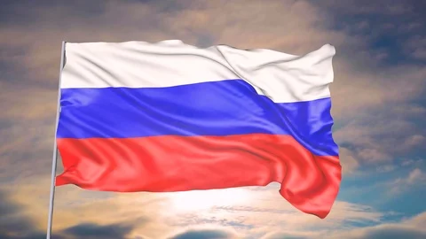 Animation of the flag of the state of Russia Stock Footage 103120716