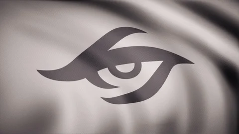 Animation of flag with symbol of Cyberga... | Stock Video | Pond5